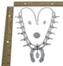 Effie Calavaza Zuni Turquoise Snake Squash Blossom Necklace Set SN20284